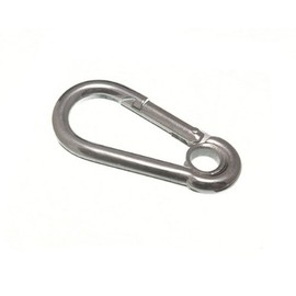SNAP Spring Clip Snap Hook with Eye 6 mm 1/4 Inch BZP Steel Pack of 12