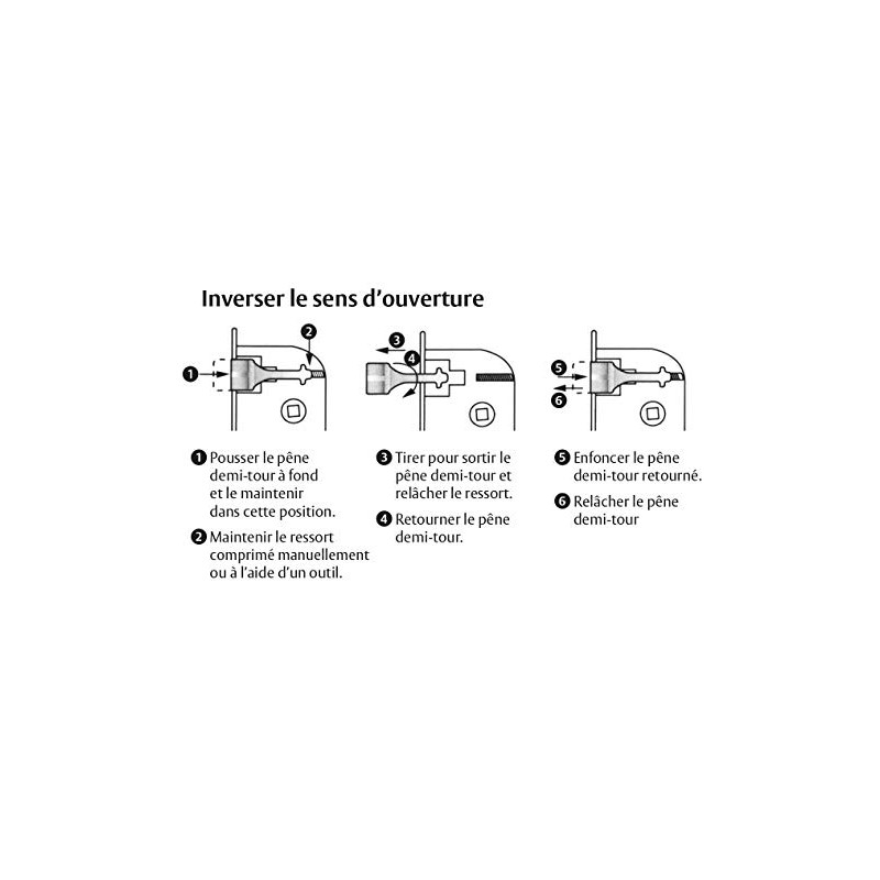 VACHETTE D226R-A40/N/SC 3 Gorges Reversible High Security Key Lock Round