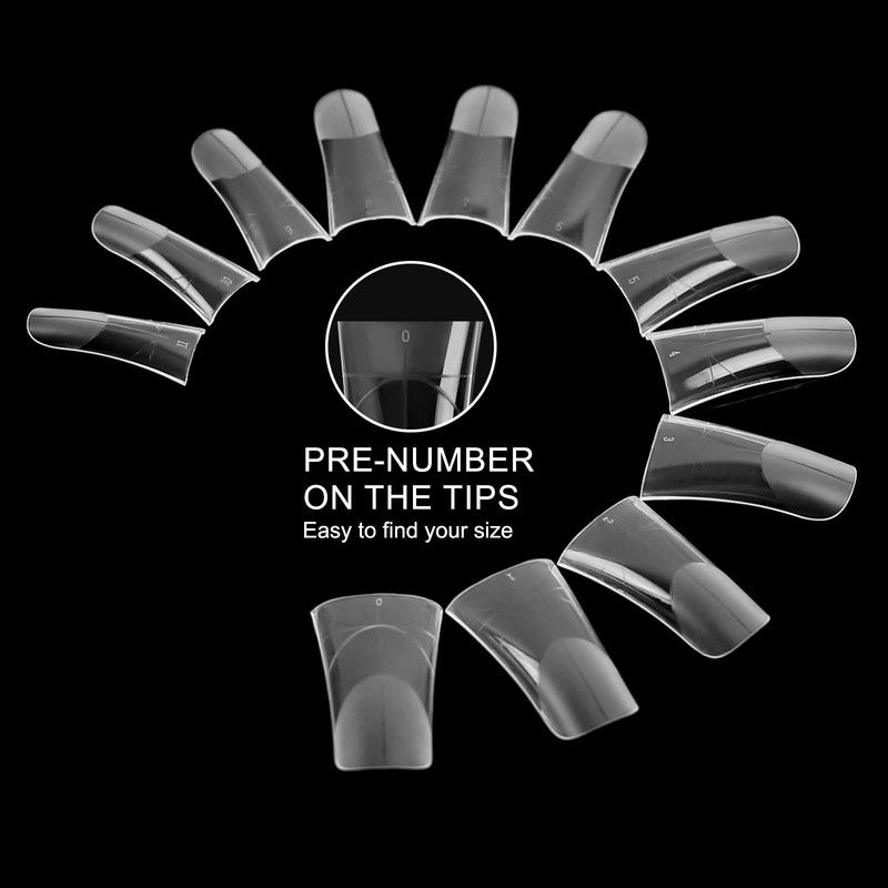 C12rtive 120Pcs Matte Dual Nail Forms,Duck Shape Extension Poly Nail
