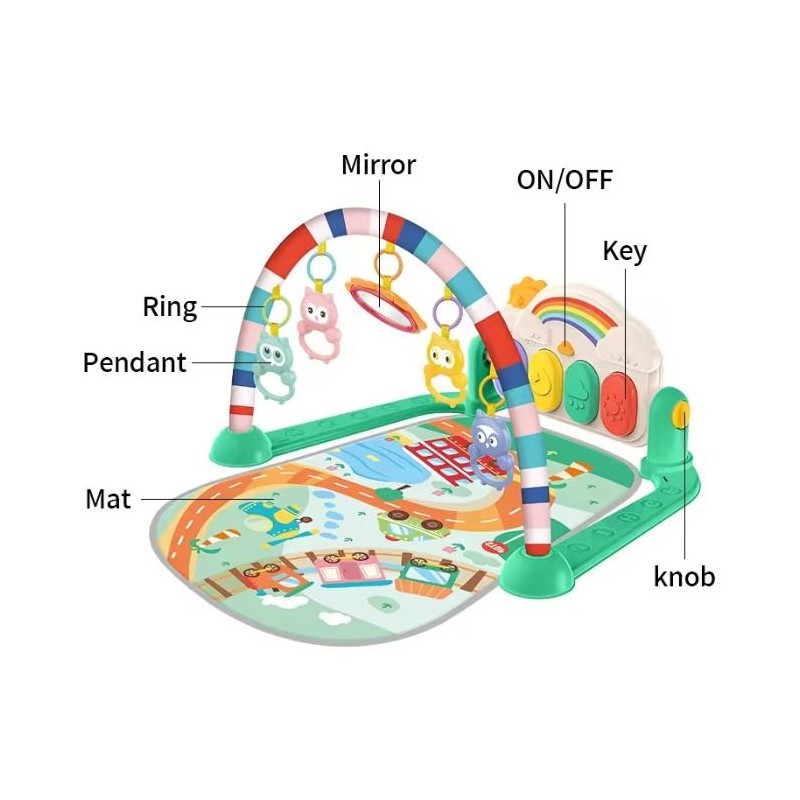 Toddler Baby Playmat Glow and Grow Kick & Play Piano