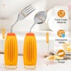 Thick Solid Weighted and Adaptive Cutlery Set, Non-Slip Dinner Spoon