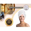 ZOLLNER Hair Turban in White - Soft Hair Towel with