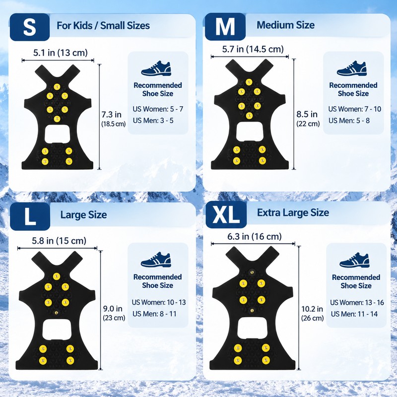 Ice Traction Cleats for Walking and Outdoor Activities – 10