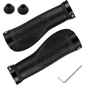 Bicycle Grips Ergonomic Non-Slip MTB Grips Horn Handlebar Grips Two Sides Lock-On Design 22.2 mm Bicycle Grips Trekking Bike E-Bike City Bike Road Bike for Optimised Grip and Comfort