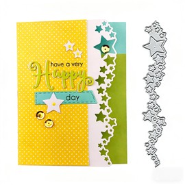 AUGsa Star Border Metal Cutting Dies, Lace Edge Stencil Template