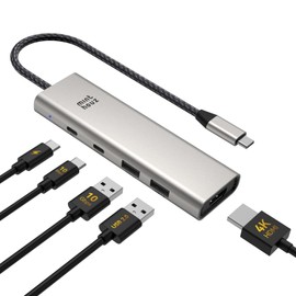 Minthouz USB C Hub for Dell HP, 5-in-1 USB Distributor, USB C to HDMI with 4K @ 60Hz, 140W PD 3.1, 2*USB-A & 1*USB-C Data Ports, USB Multiple Connector for Windows 7/8/10/11, Mac 0S 10.8 or Later