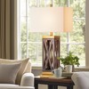QiMH 31'' Rustic Table Lamp for Bedroom & Living Room,