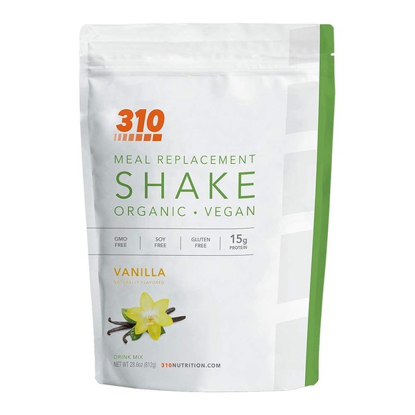 310 Nutrition - Vegan Organic Plant Powder and Meal Replacement Shake - Gluten, Dairy, and Soy Free - Keto and Paleo Friendly - 0 Grams of Sugar - Vanilla - 28 Servings