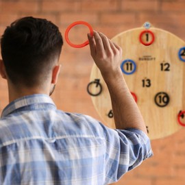 SUNGIFT Hook Ring Toss Game - 20 Inch Giant Yard Hooky Ring Tossing Games - Hookie Wall Game Indoor & Outdoor Family Fun - Home, Party, Office, Camping & Backyard Games Adult