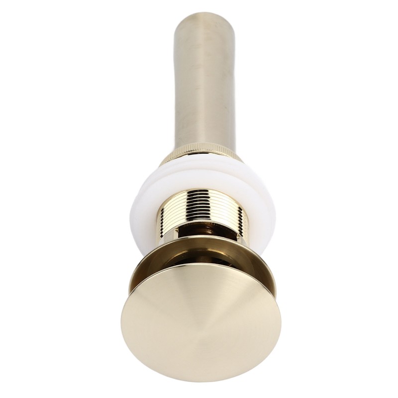 Pop Up Basin Drain Copper G1/4 Brushed Gold Corrosion Resistant