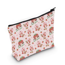 Strawberry Cartoon Inspired Makeup Bag 80s Cartoon Character Gift Strawberry Girl Gift (Strawberry Bag EU)