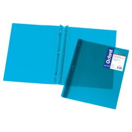 Oxford Duotang Plastic Report Cover, Letter Size, Translucent Blue, 50-Sheet Capacity