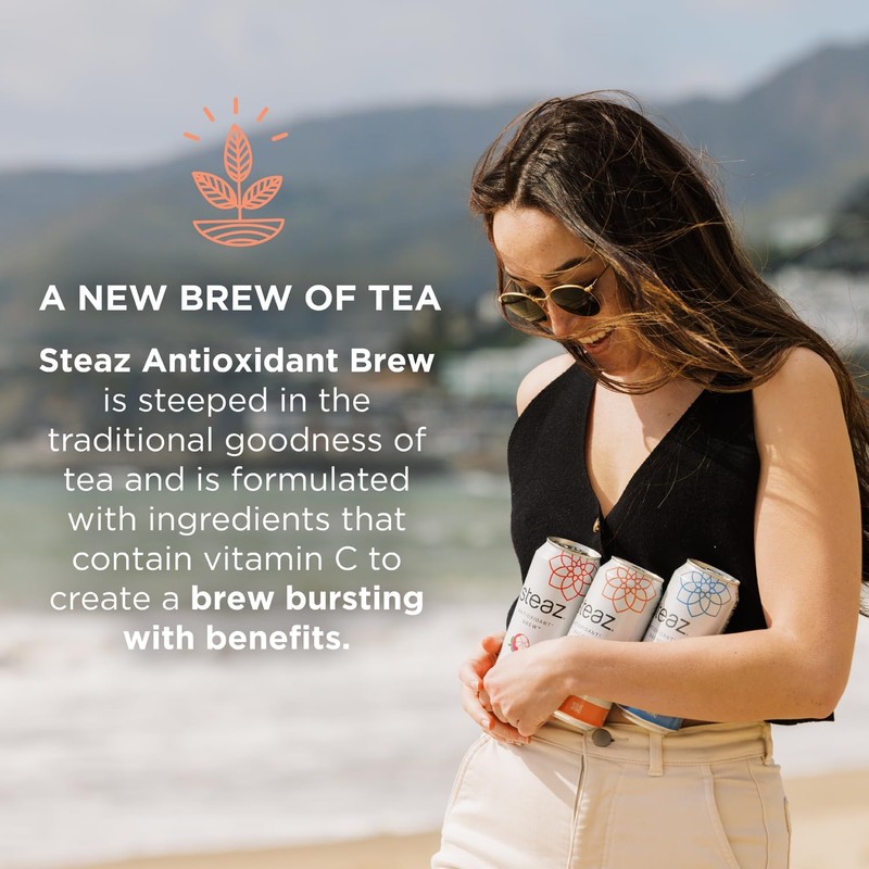 Steaz - Organic Green Tea - Blueberry Pomegranate (12 Pack)