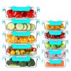 BAYZZ 10 Pack Glass Meal Prep Containers, Glass Food Storage