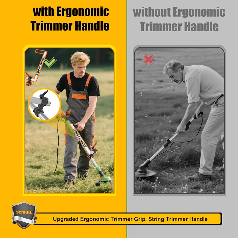 Weed Eater Handle Extension Back Saver, Ergonomic String Trimmer Handle