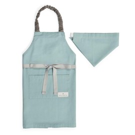 COLORFUL CANDY STYLE N1255130 Children's Apron (51.2 - 63.0 inches (130 - 160 cm), Turquoise, Boys Triangular Width Set, Elementary School Students, Easy To Put On And Take Off