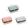 2Pcs Plastic Soap Holder with Drain Tray and lid,Removable Bar