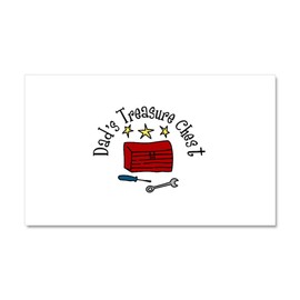 CafePress Dad's Treasure Chest Car Magnet 20 X 12 Car Magnet, 20"x 12" Magnetic Door Display