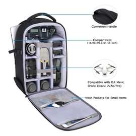 MOSISO Camera Backpack, DSLR/SLR/Mirrorless Photography Camera Bag 15-16 inch Waterproof Hardshell Case with Tripod Holder&Laptop Compartment Compatible with Canon/Nikon/Sony, Black