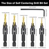 14 Pcs Countersink Drill Bit Set, 5 Wood Drill Bits