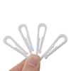 HAHIYO 2inch/50mm 120Pcs White Plastic U Shape Alligator Clip, Clothespin