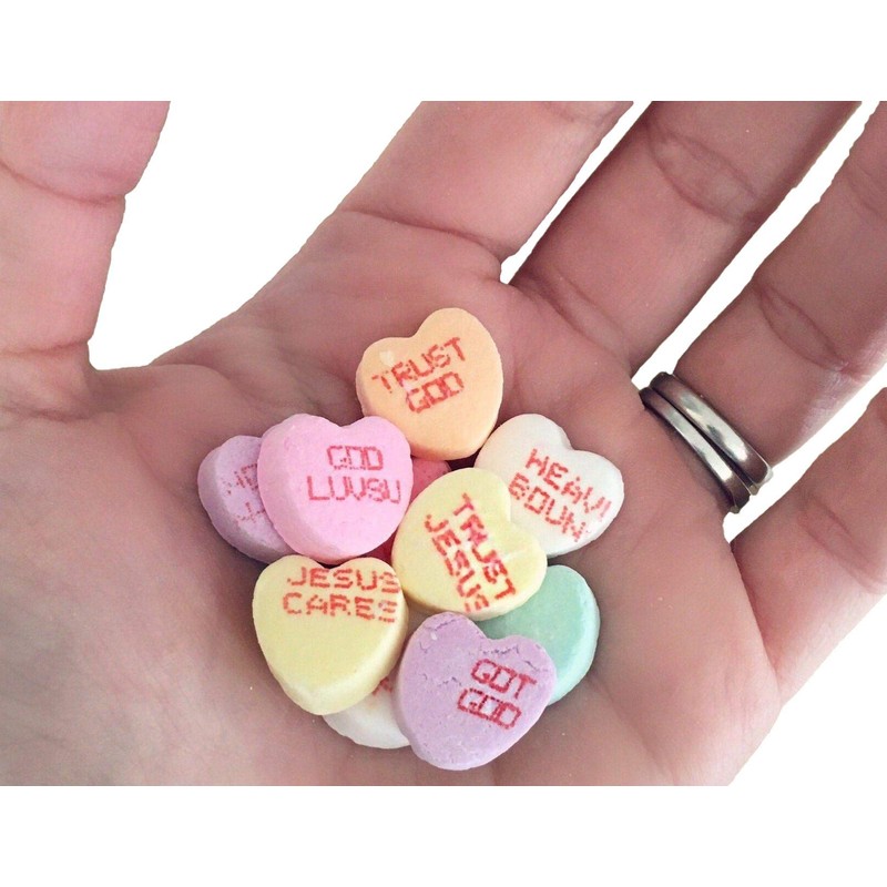 Scripture Candy, Inspirational Conversation Hearts 1 Pound Bag, 345 Pieces
