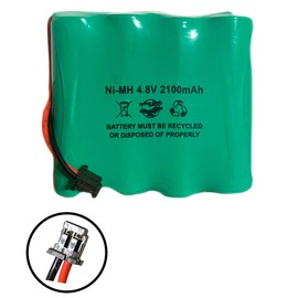(2 Pack) 4.8v 2100mAh Ni-MH DSC-BATT2148V Battery WS4920HE WTK5504 17000153 4PH-H-AA2100-S-D22 DSC WKA5504