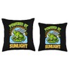 Powered by Sunlight Eco-Friendly Solar Frog Throw Pillow