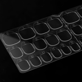 BOXOB 20 Blatt/300 Stück Nagelklebelaschen zum Aufdrücken, Doppelseitig Transparente Nagelklebelaschen Klebrige Fingernagelaufkleber mit Gelee-Kleber für Maniküre Zuhause Geschenk für Freunde