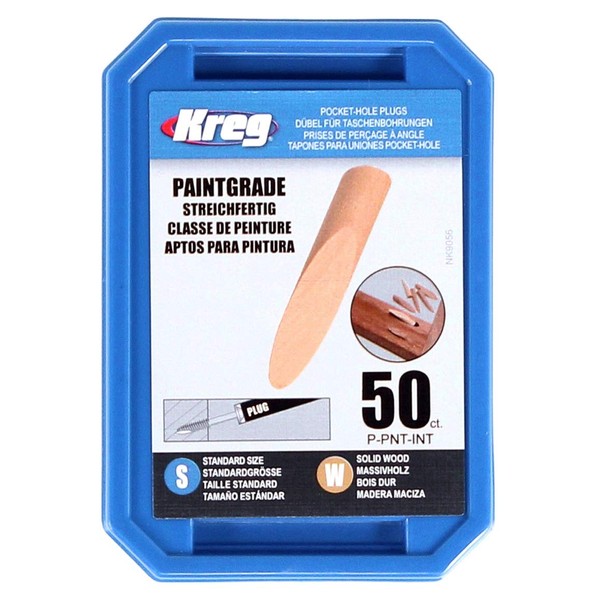 KREG® Solid-Wood Pocket-Hole Plugs Plugs--Paint Grade