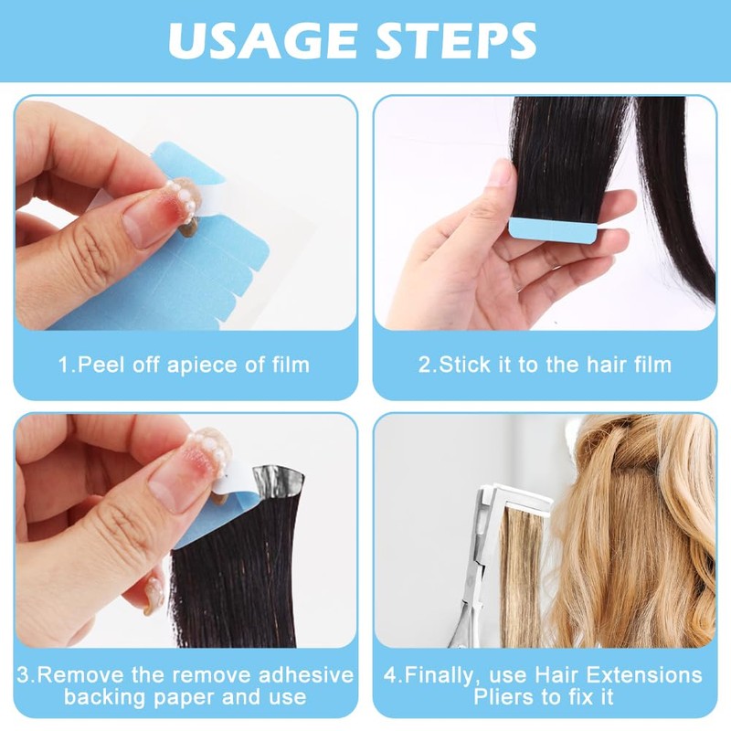 Tape in Hair Extensions Plier, Professional Stainless Steel Flat Surface