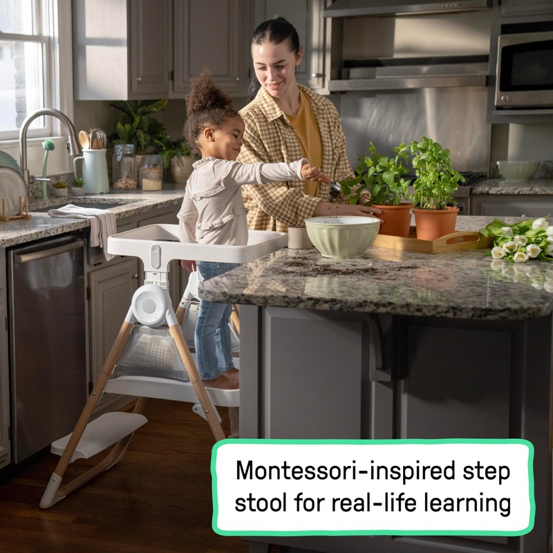 Ingenuity Table to Tower 2-in-1 Toddler Tower for Kitchen, Play