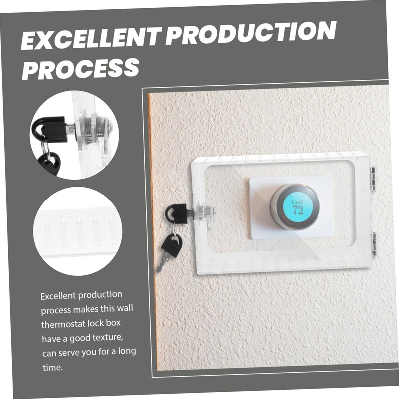 COHEALI Thermostat Lock Box with Keyed Security Durable Plastic Thermostat