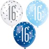 Unique 83395 Polka Dots 16th Birthday Latex Balloons, 12" |