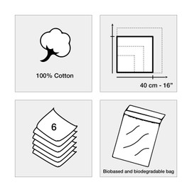 merrysquare - Handkerchiefs for Men - Large Format 40 cm x 40 cm - Pack of 6 or 12 - 100% Cotton - Olive Model, multicoloured