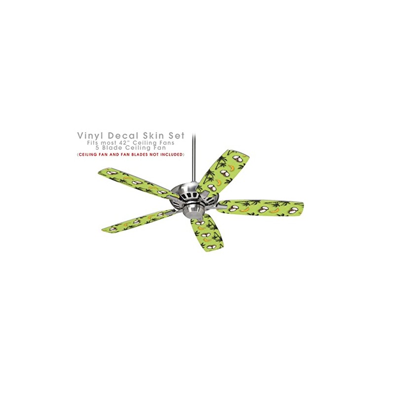 Coconuts Palm Trees and Bananas Sage Green - Ceiling Fan