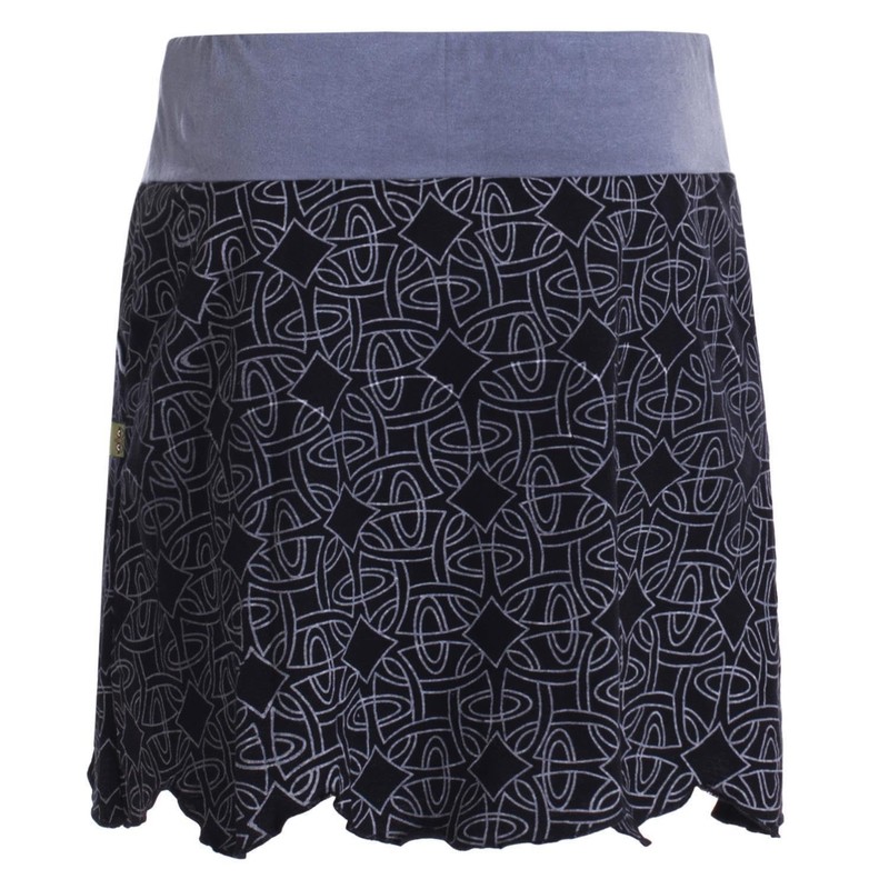 Vishes Alternative Bekleidung - Damen asymmetrischer Mini-Rock 100% Baumwolle geometrisches