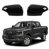 1 Pair Glossy Black Side Mirror Cover Caps for Ford
