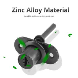 Jiozermi 2 Sets Zinc Alloy Drawer Lock with 2 Keys, Linkage Desk Lock, Replacement Lock for Showcase Cabinet Furniture