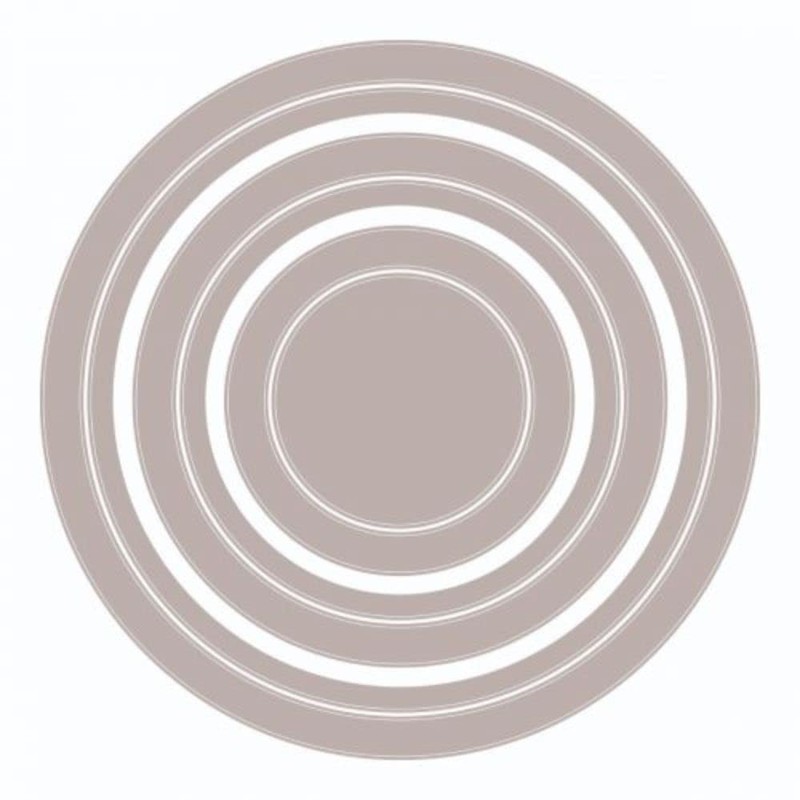 Sizzix Framelits Die Set 6PK Circle Frames, Paper, Multicolor, from