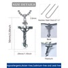 Wasee Crucifix Pendant Necklace for Men, Jesus Cross Necklace Baptism