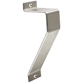 Rockwood SD1260.32D Stainless Steel Standard Duty Protector Bar, 3/16" Width x 2" Height, 3-1/4" Projection, 8" CTC, Satin Finish