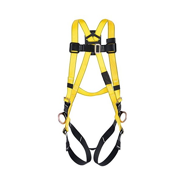 MSA 10072484 Workman Harness with Back/Hip D-Rings, Qwik-Fit Leg and Chest Straps, X-Large