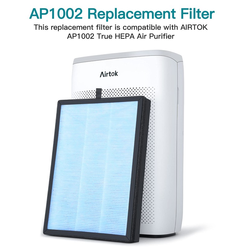 AIRTOK Air Purifier AP1002 Replacement Filter, H13 True HEPA Filters