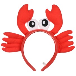 VALICLUD Red Crab Plush Hair Bands Costume Funny Animal Headband Large Crab Tongs Headband Hats Party Dress Up Supplies