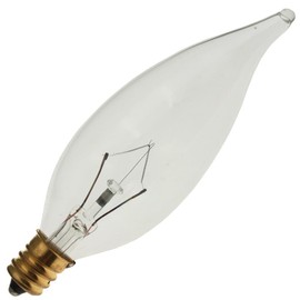 Industrial Performance 25CFC 130V, 25 Watt, CA10, Candelabra Screw (E12) Base Light Bulb (1 Bulb)