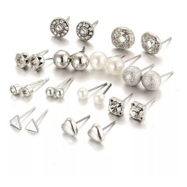 Deluxe Aretes 12 En 1 Joyería Para Mamá, Abuela, Novia, Mujer