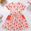FYMNSI Toddler Little Girls Printed Dress with Pockets Baby Back