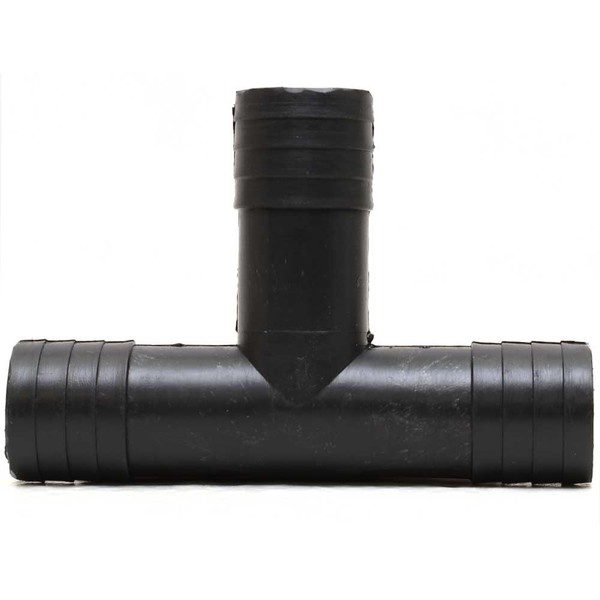Barbed Hose Tee Fitting | 1 1/8 Inch Plastic