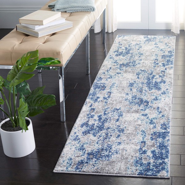 SAFAVIEH Aston Collection Runner Rug - 2' x 7', Navy